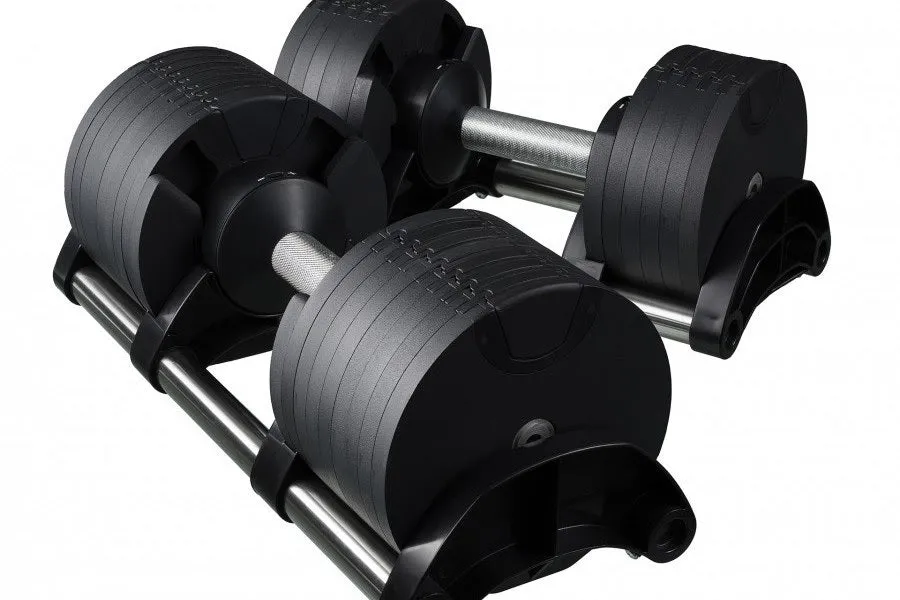 NOBELL 80lb Adjustable Dumbbells, Rollable Sled Track