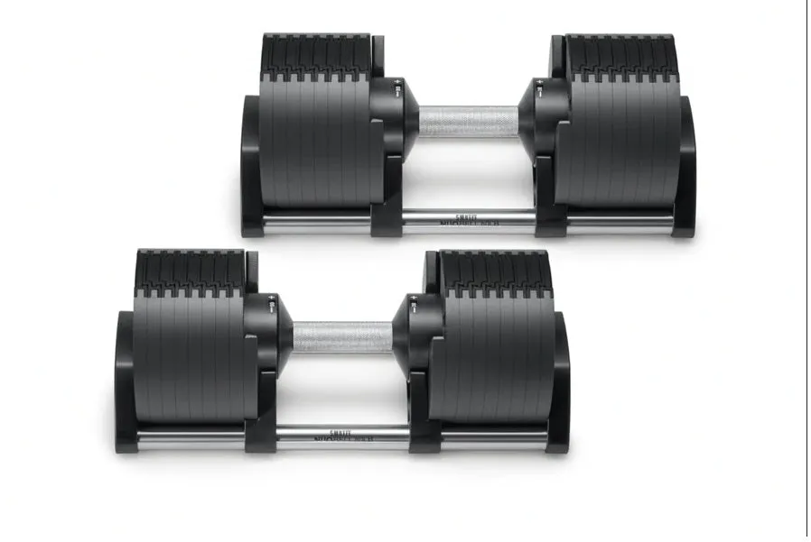 NOBELL 80lb Adjustable Dumbbells, Neoprene Dumbbells, Resistance bands set