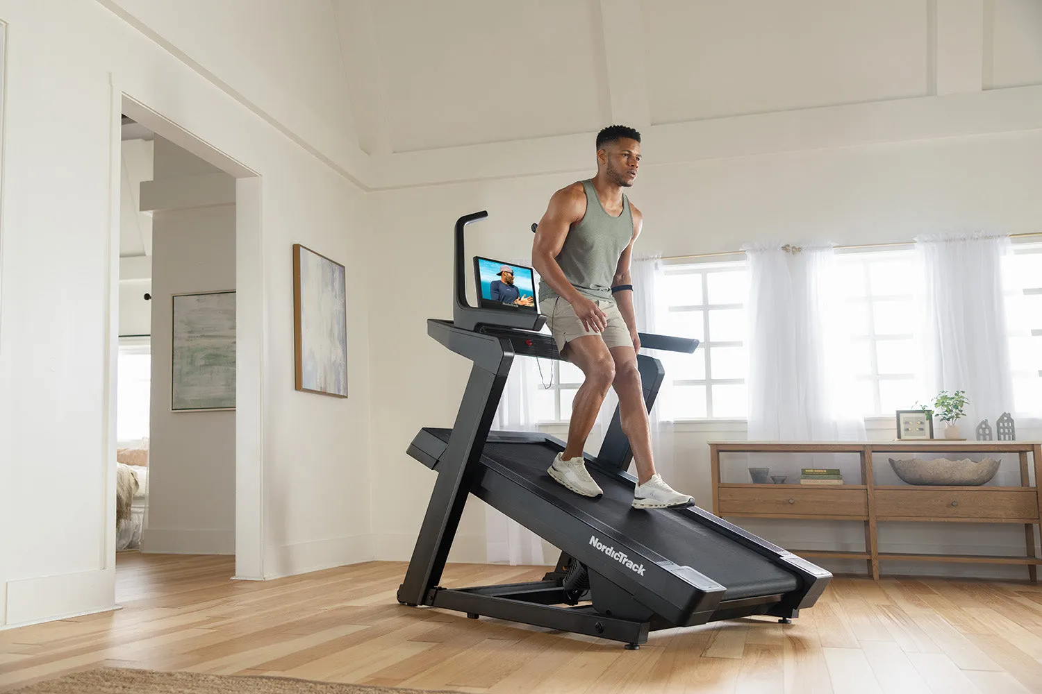 NordicTrack X16 Treadmill, Adjustable dumbbells, Folding treadmill, Gym towel microfiber