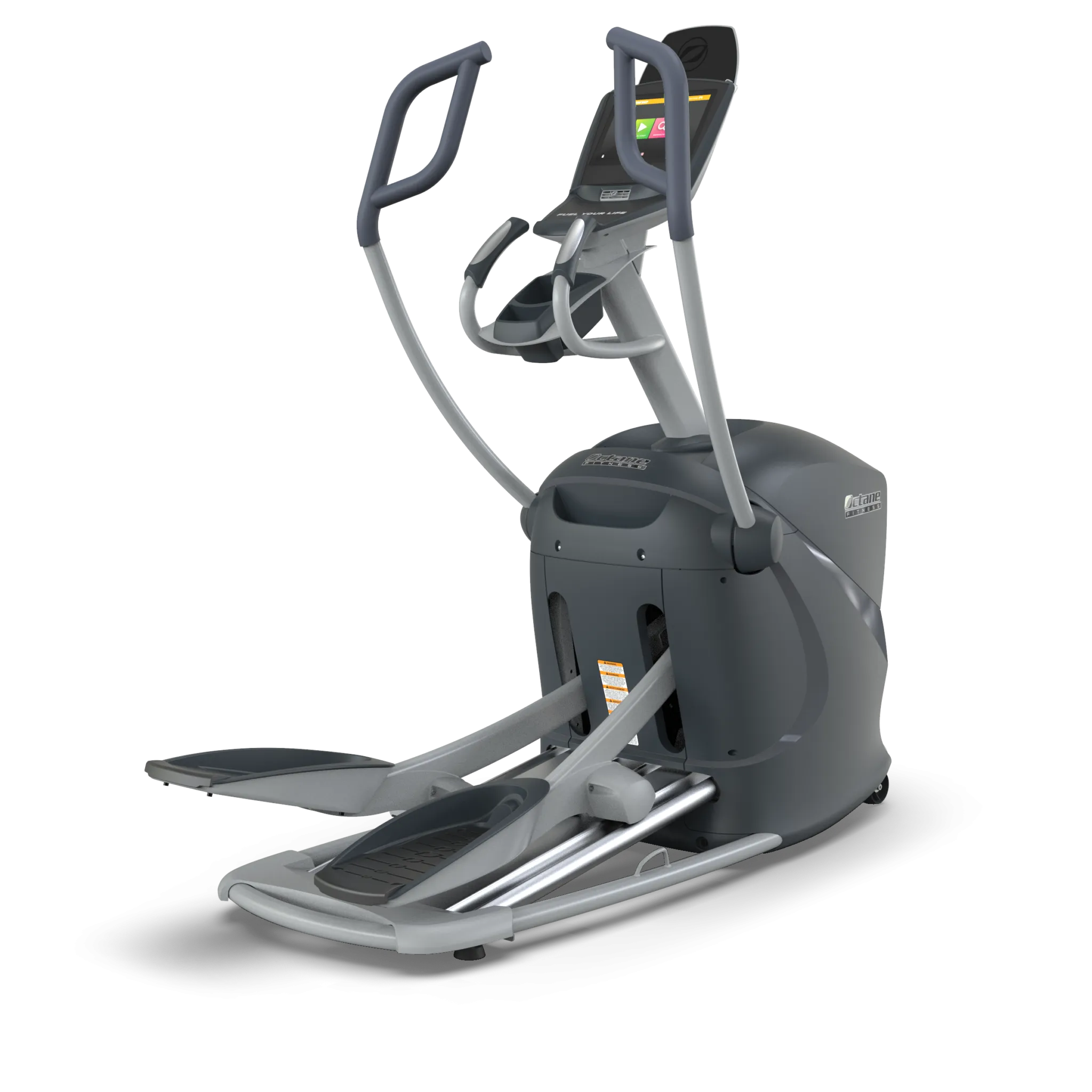 Octane - Q37Xi Elliptical with TouchScreen Console, Suspension trainer straps, Wrist weights