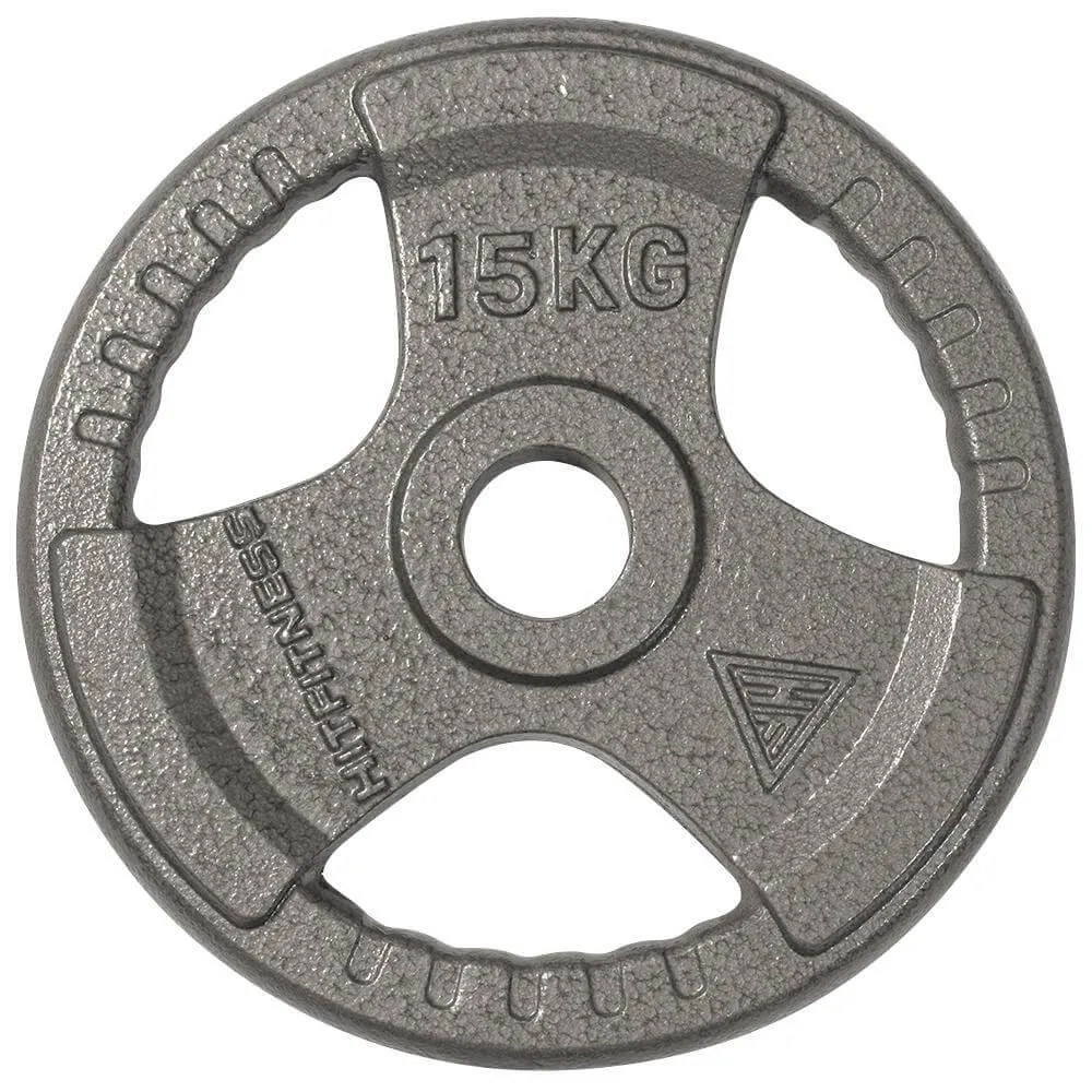 Just for You Olympic Cast Iron Tri-Grip Disc | 15kg Newly Launched, Non Electric Treadmill, Weightlifting shoes
