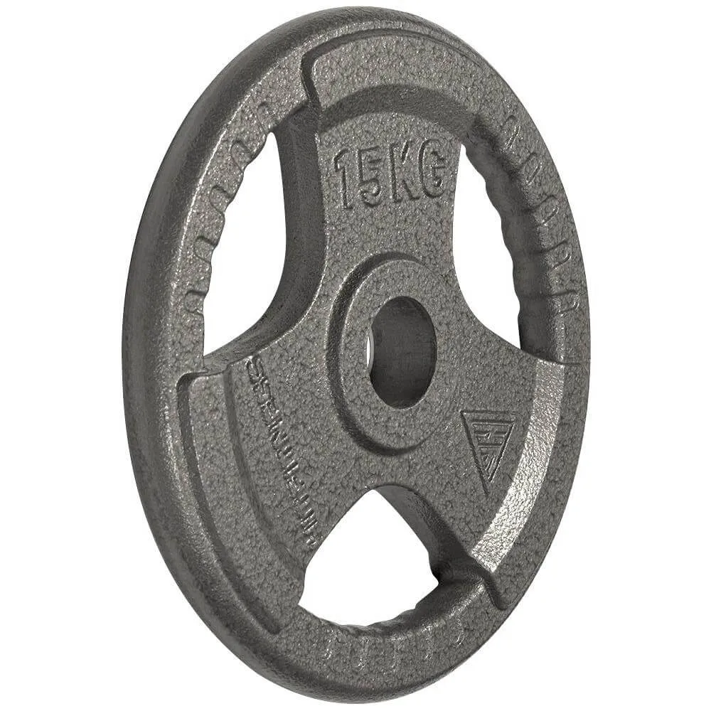 Olympic Cast Iron Tri-Grip Disc | 15kg, Armband phone holder