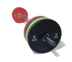 Just for You Physical Company PU Competition Bumper Plate Barbell Set - 150kg Trending Now, Overhead pulley storage