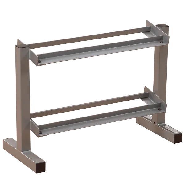 Just for You Powerline 28" 2 Tier Dumbbell Rack Handpicked for You, Resistance Bands, Weight Bar Collars