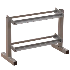 Just for You Powerline 28" 2 Tier Dumbbell Rack Handpicked for You, Resistance Bands, Weight Bar Collars