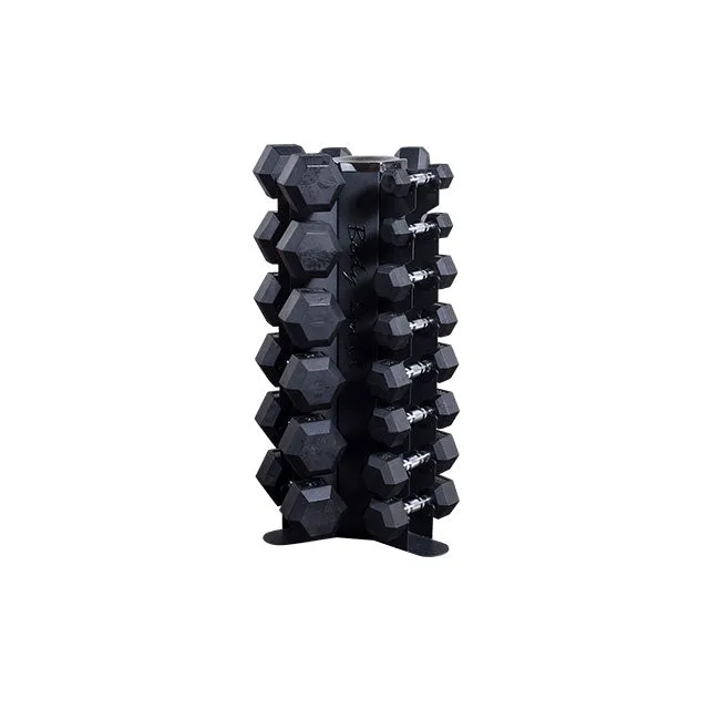 Body Solid GDR80 Vertical Dumbbell Rack, Recycled rubber gym flooring, GHD,Core Trainers, Overhead pulley storage
