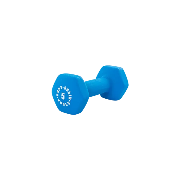 Just Unboxed Bodysolid Blue 5lb Neoprene Dumbbell Crowd Favorite, Storage