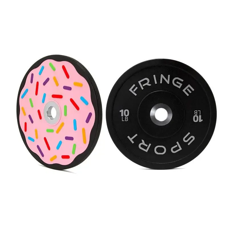 Chocolate & Vanilla 10lb Donut Plates, Portable pull up bar, Air bike exercise, Cervical neck traction