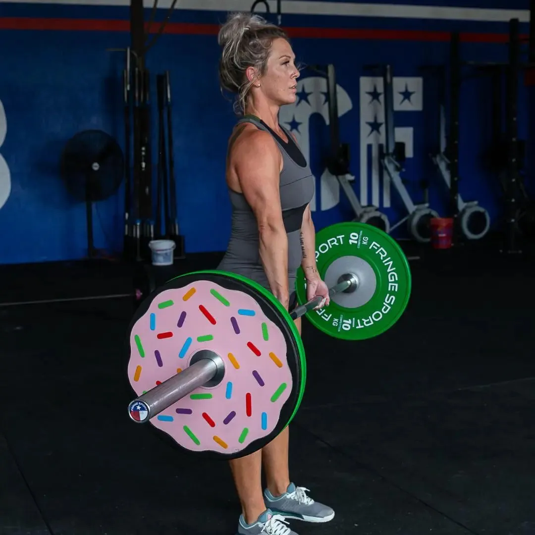 Chocolate & Vanilla 10lb Donut Plates, Sandbags, Cross trainer elliptical