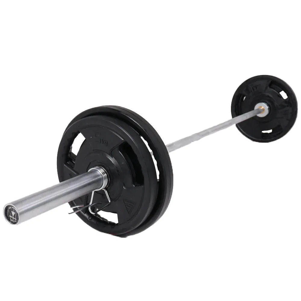 Hit Fitness 50kg Core Weight Set | Radial Plates and Barbell, Parallettes, Yoga wheel for back, Yoga Props