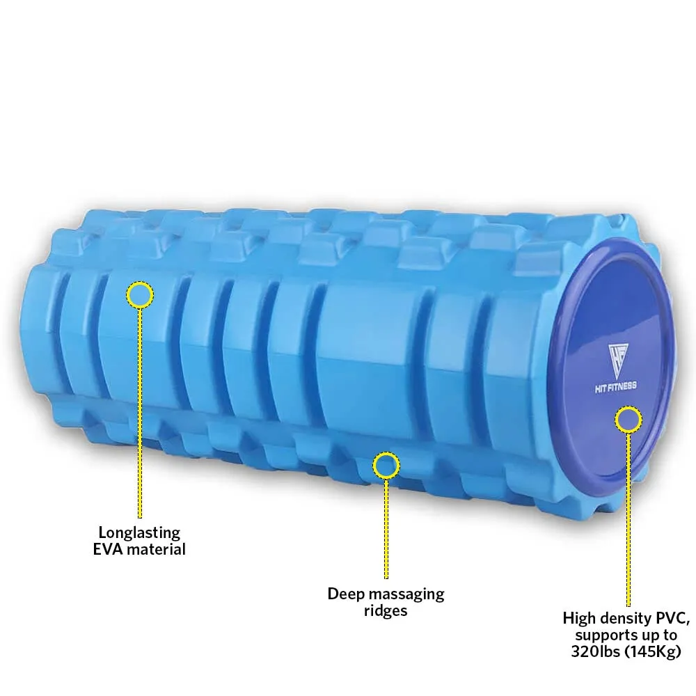 Hit Fitness Foam Roller | Blue, AI posture sensor, Steppers, Rollable Sled Track