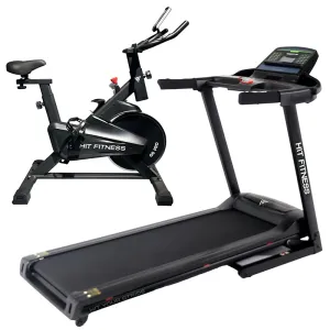 Just Unboxed Hit Fitness H4 Treadmill and G6 Exercise Bike | Bundle While Supplies Last, Resistance Bands,Tubes