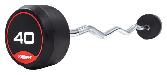 Jordan Classic Rubber Barbells - Curl Bars, Resistance Bands