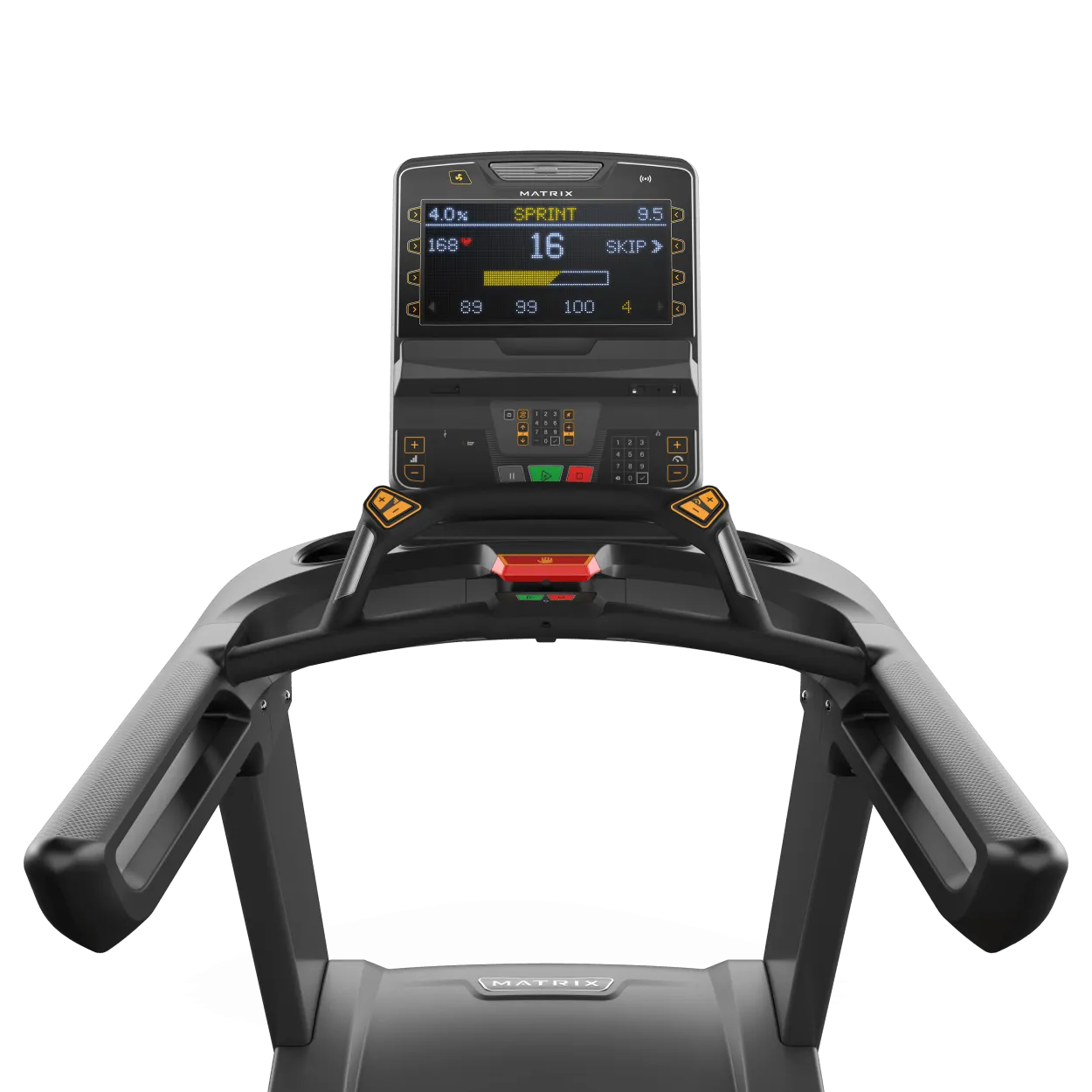 Matrix Performance Treadmill with Premium LED Console, Dumbbell Storage, Best treadmill under $500, Smith machine home gym