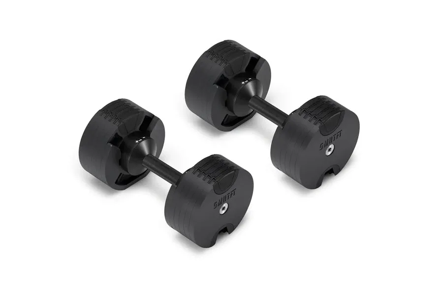 NOBELL 50lb Adjustable Dumbbells (Matte Black), Weight bench for home, Strength Accessories