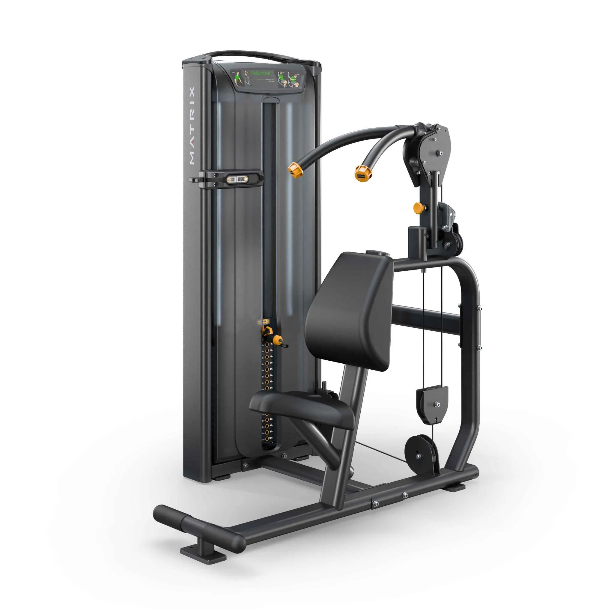 Versa Abdominal, Barbell weight set, Mini trampoline rebounder, Cable Systems