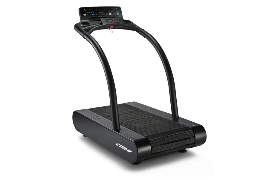 Woodway Vive Treadmill, Dip Station, Barbells, Exercise Rings