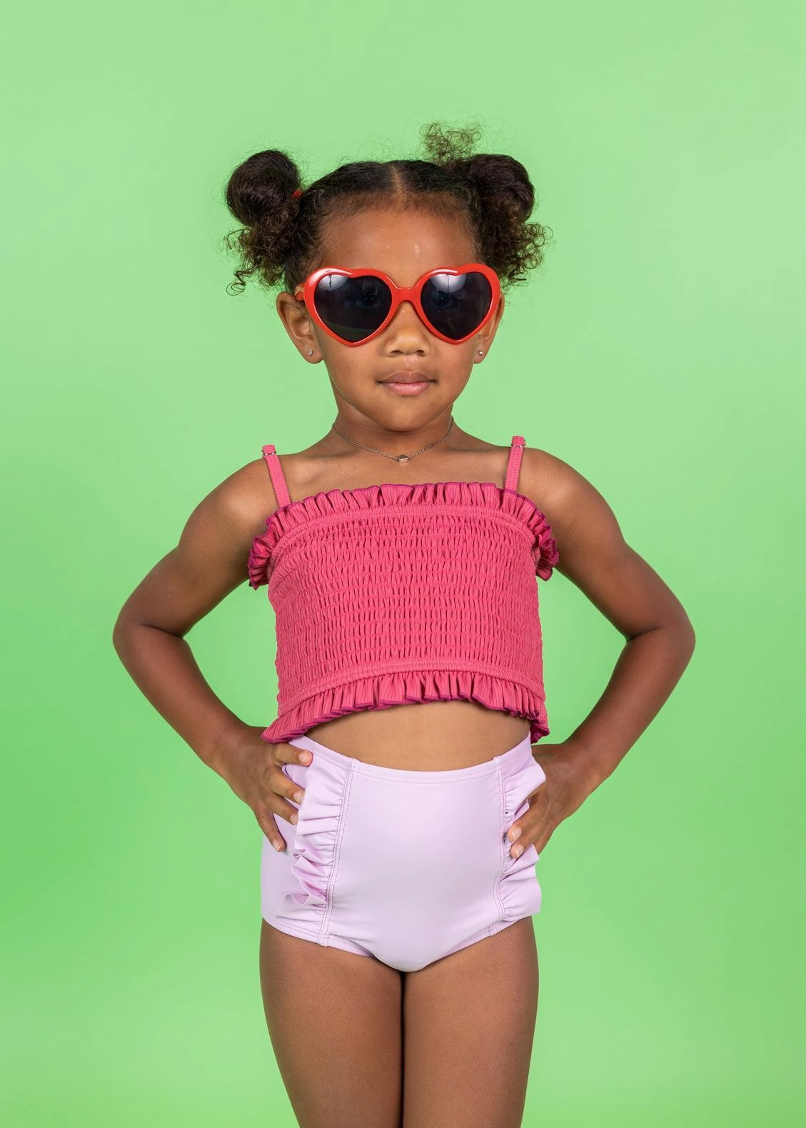 Just Lilac | Mini Down in Front Ruffle Bottoms