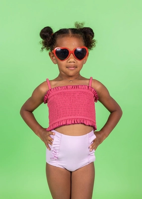Just Lilac | Mini Down in Front Ruffle Bottoms