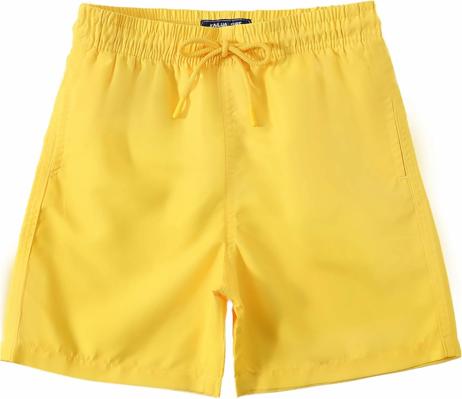 KAILUA SURF 2 Pack Boys Swim Trunks, High-Visibility Safety Colors and American Flag, Quick Dry Kids Shorts, Sizes 2T-16