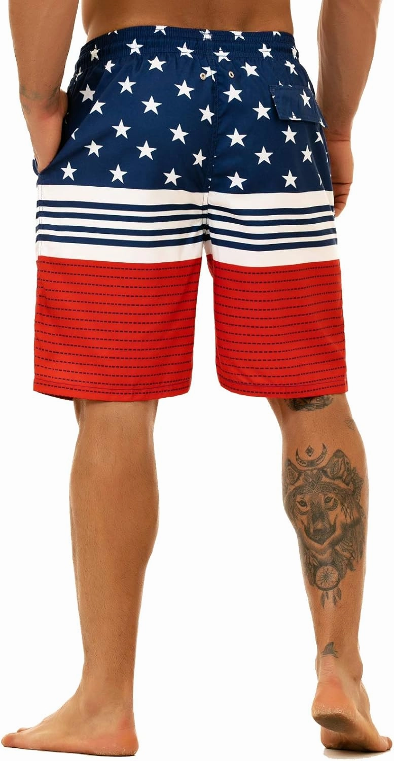 KAILUA SURF Big and Tall Mens Swim Trunks, 9" Mens Designer Bathing Suit Boardshorts