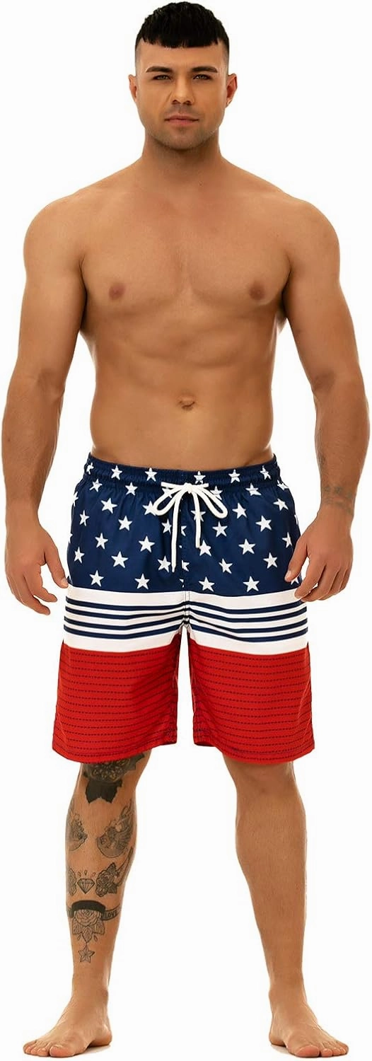 KAILUA SURF Big and Tall Mens Swim Trunks, 9" Mens Designer Bathing Suit Boardshorts