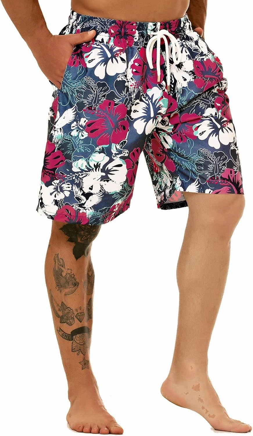 KAILUA SURF Big and Tall Mens Swim Trunks, 9" Mens Designer Bathing Suit Boardshorts