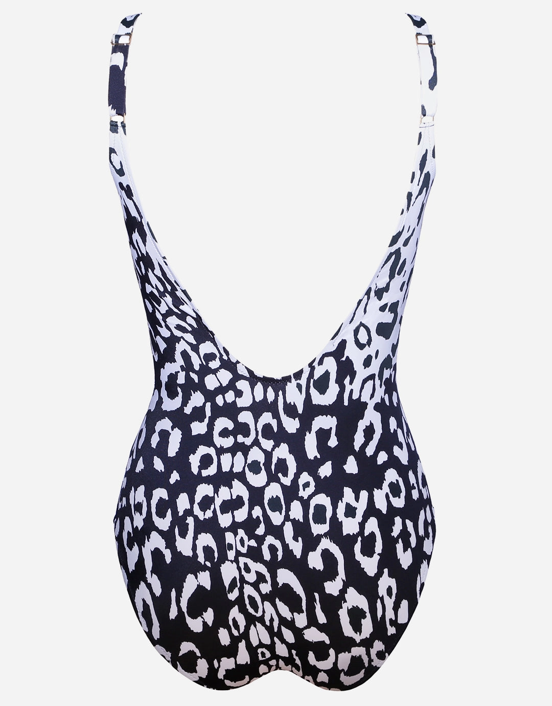 Kalina Wrap Swimsuit - Black and White