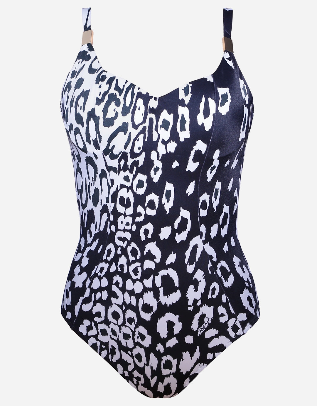 Kalina Wrap Swimsuit - Black and White