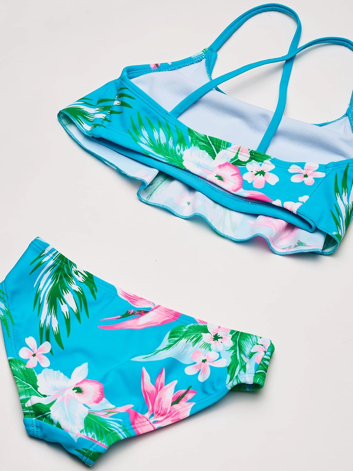 Kanu Surf Girls' Alania Flounce Bikini Beach Sport 2 Piece Swimsuit