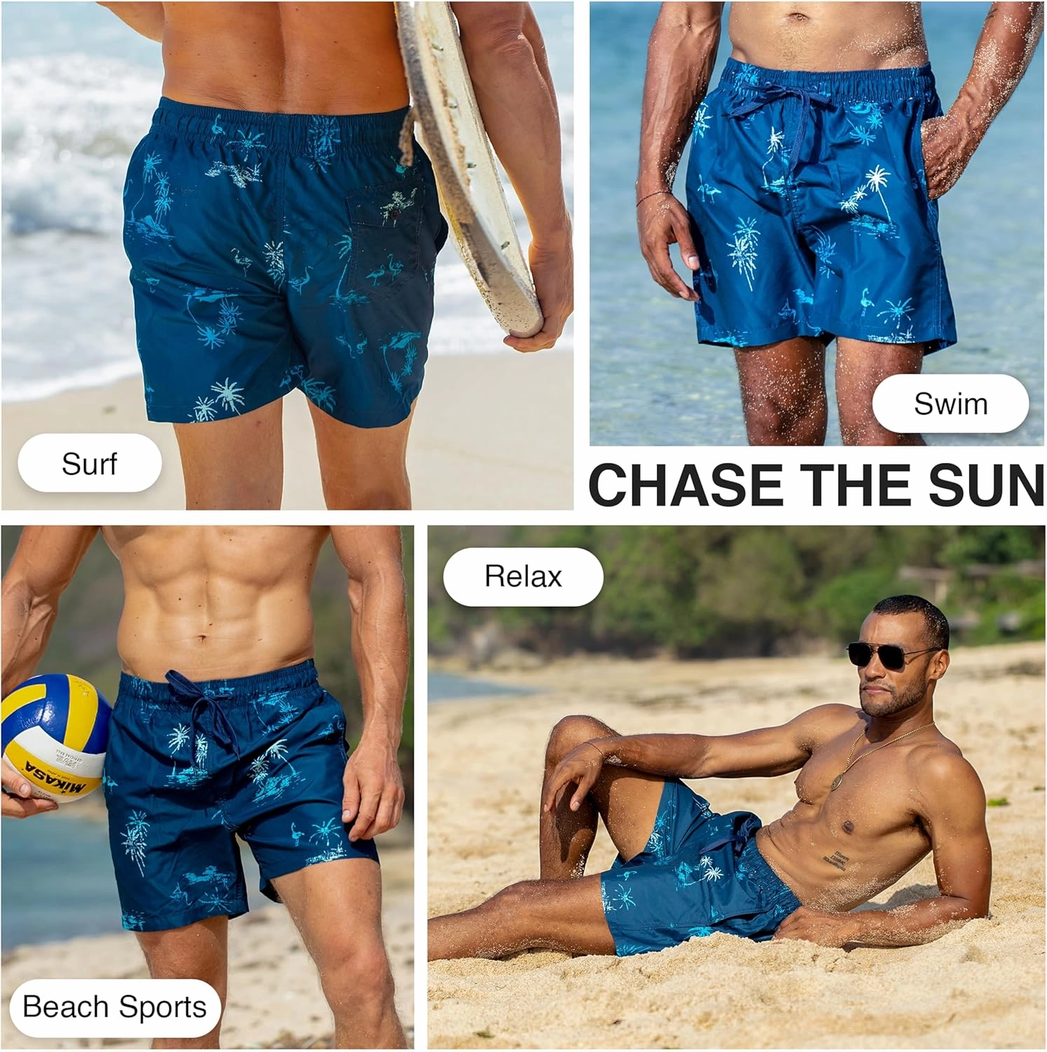 Kanu Surf Men's Wade Trunks Quick-Dry Swim Shorts, 5.5  9 Inch Inseam (Regular & Extended Sizes)