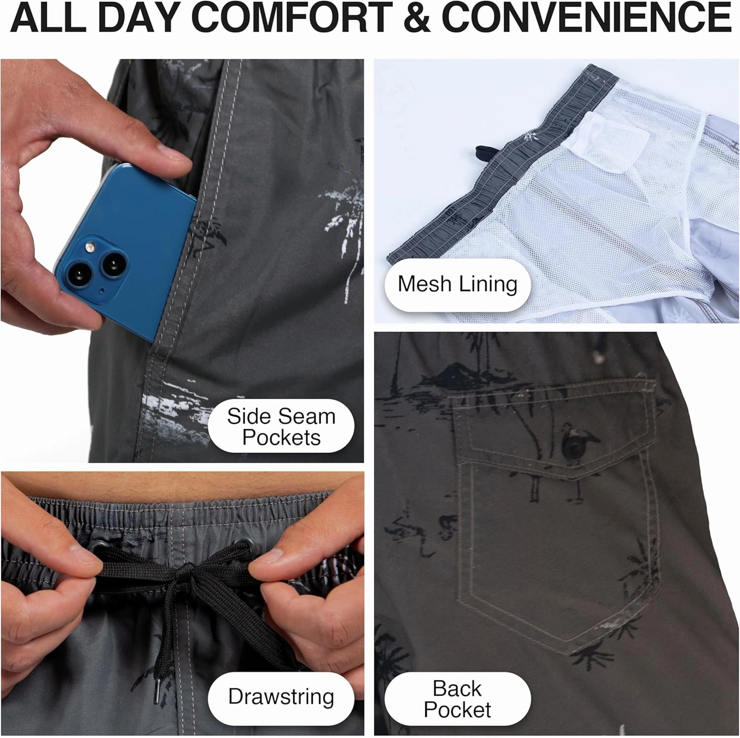 Kanu Surf Men's Wade Trunks Quick-Dry Swim Shorts, 5.5  9 Inch Inseam (Regular & Extended Sizes)