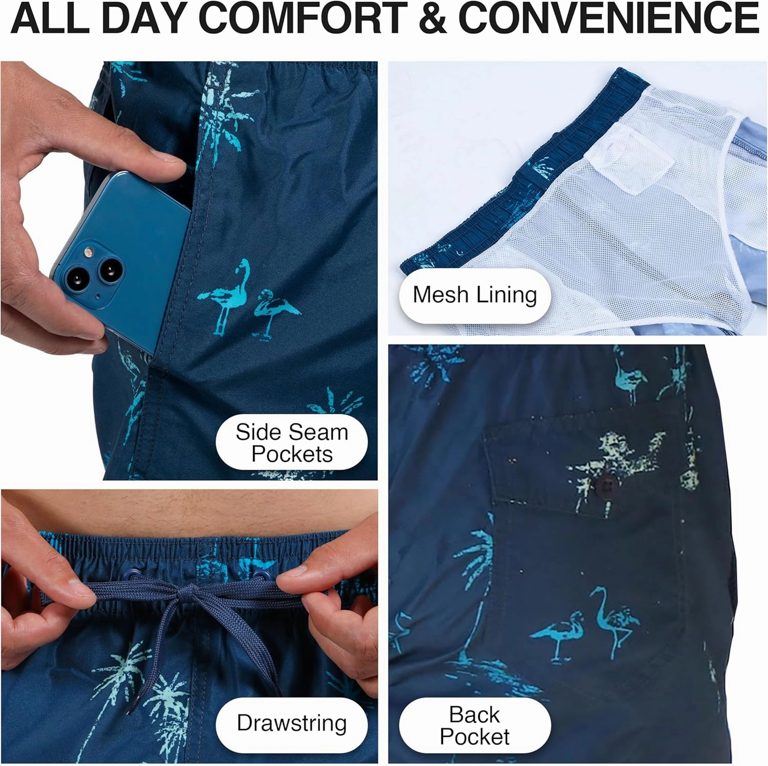 Kanu Surf Men's Wade Trunks Quick-Dry Swim Shorts, 5.5  9 Inch Inseam (Regular & Extended Sizes)