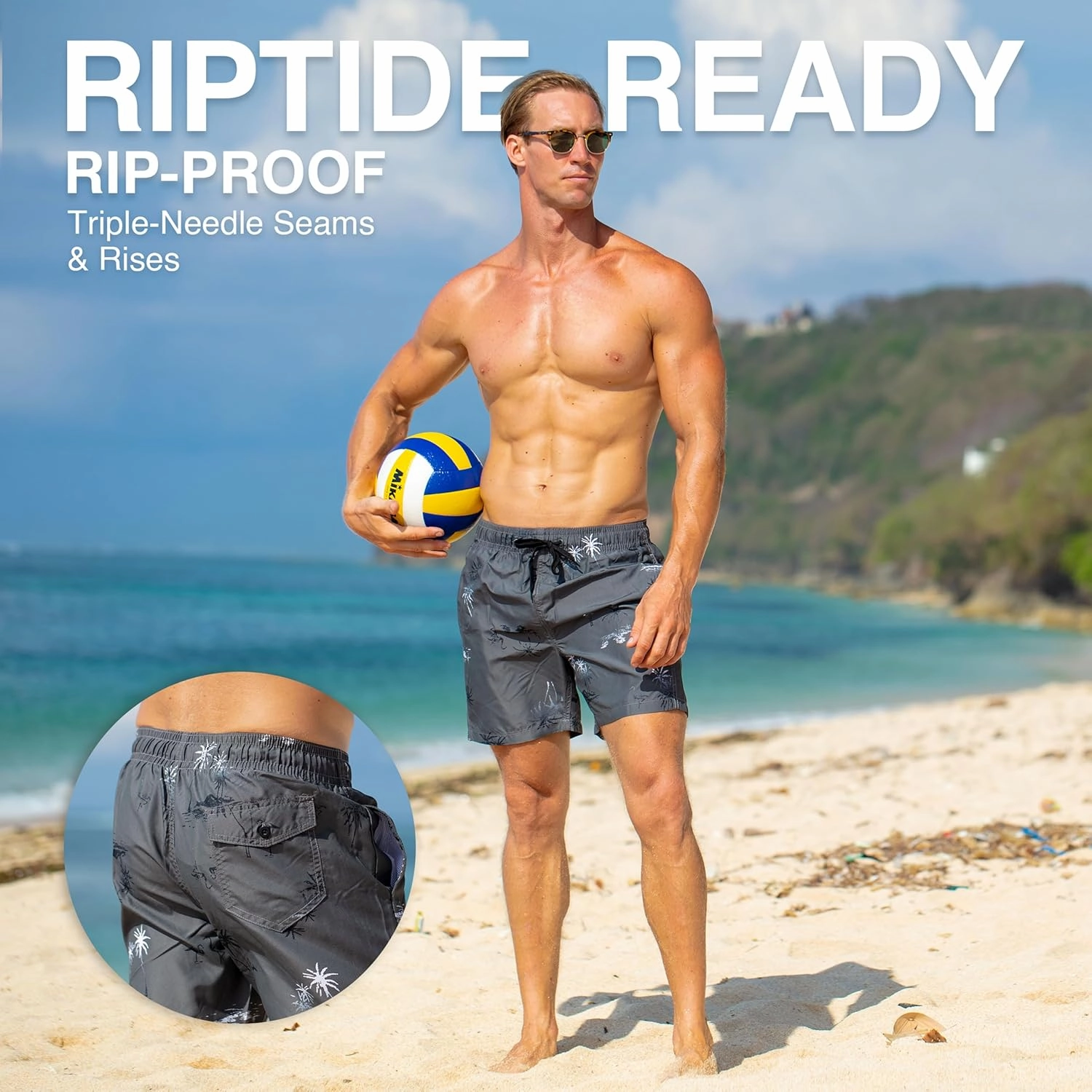 Kanu Surf Men's Wade Trunks Quick-Dry Swim Shorts, 5.5  9 Inch Inseam (Regular & Extended Sizes)