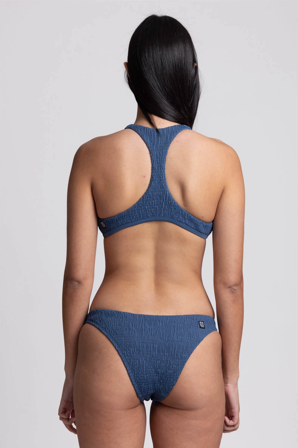 Kelia Smocked Bikini Bottom - Laguna