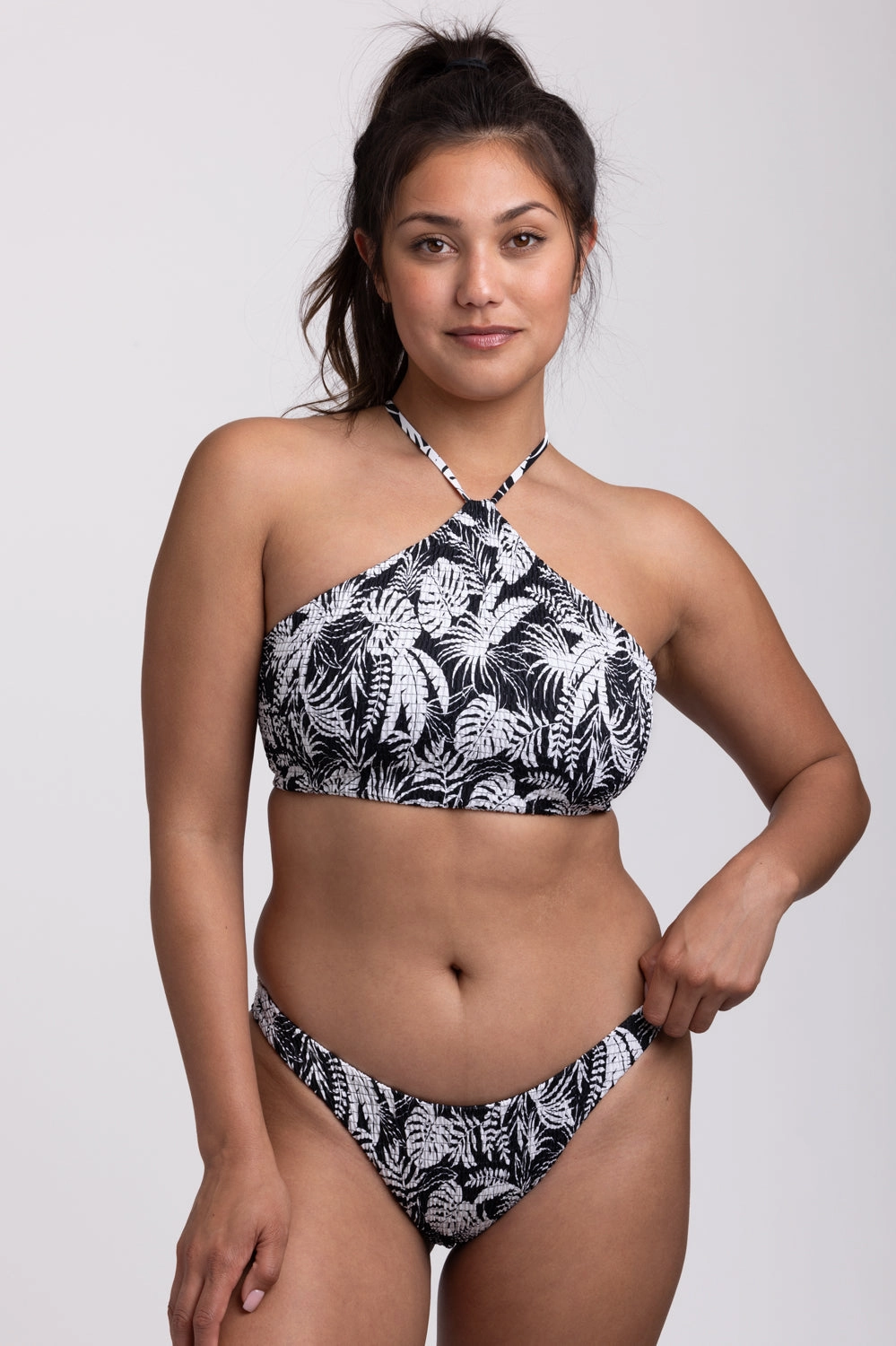 Kelia Smocked Bikini Bottom - Tropicana