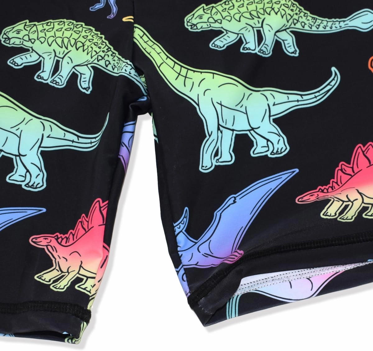 Kids Short Sleeve Sunsuit Swimwear Boys Two Piece Rash-Guard-Sets Dinosaur Pattern