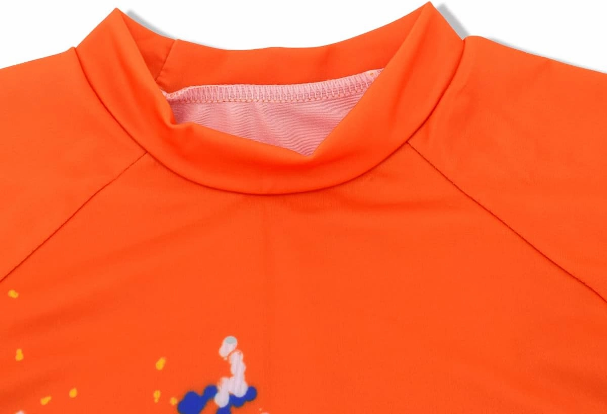 Kids Short Sleeve Sunsuit Swimwear Boys Two Piece Rash-Guard-Sets Dinosaur Pattern