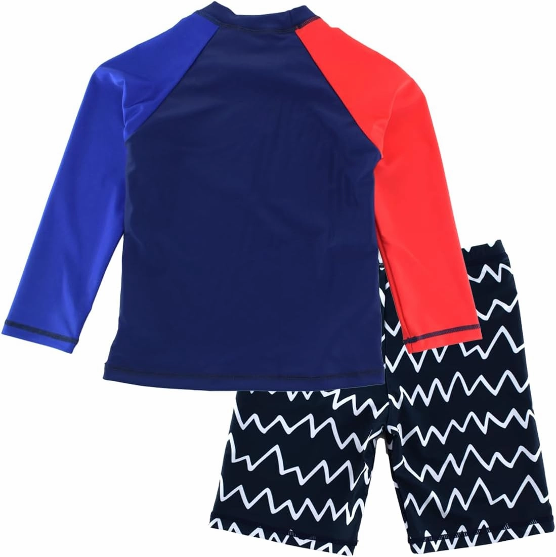 Kids Short Sleeve Sunsuit Swimwear Boys Two Piece Rash-Guard-Sets Dinosaur Pattern