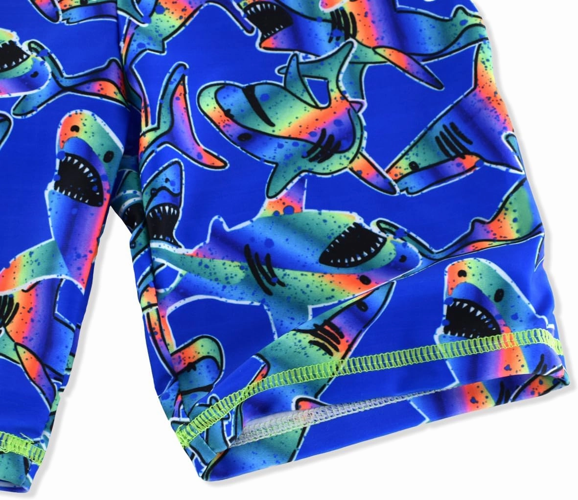 Kids Short Sleeve Sunsuit Swimwear Boys Two Piece Rash-Guard-Sets Dinosaur Pattern