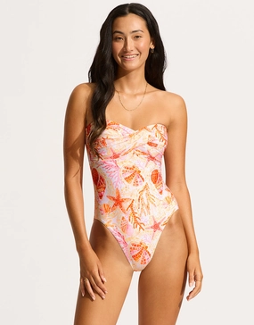 La Mer Twist Bandeau Swimsuit - White
