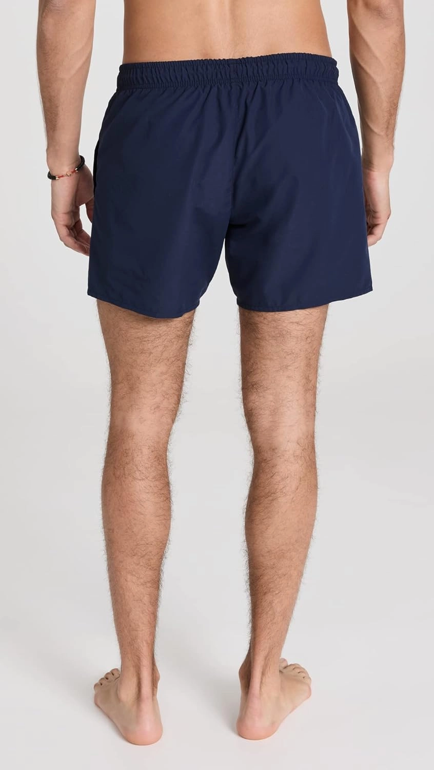 Lacoste Men's Solid Elastic Waist Swim Trunks