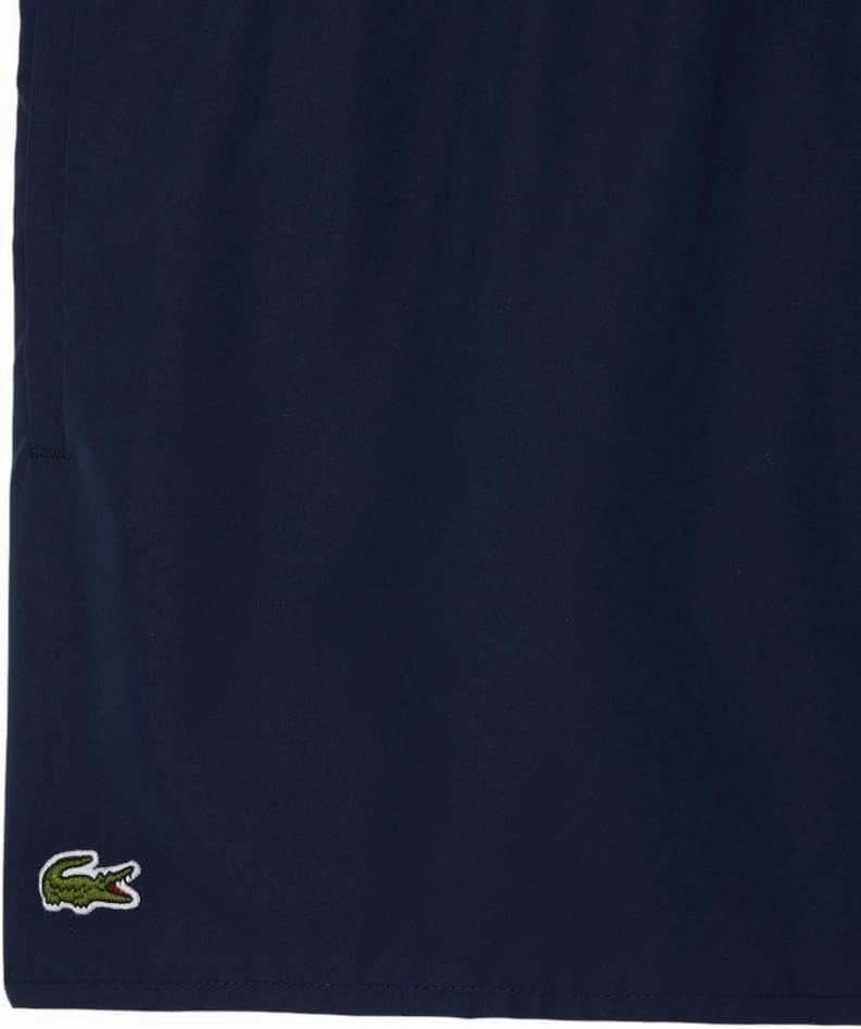 Lacoste Men's Solid Elastic Waist Swim Trunks