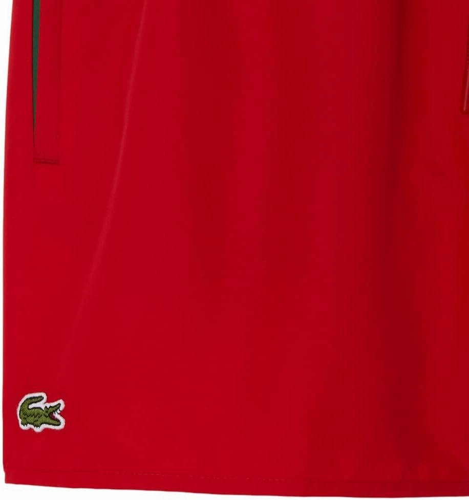 Lacoste Men's Solid Elastic Waist Swim Trunks