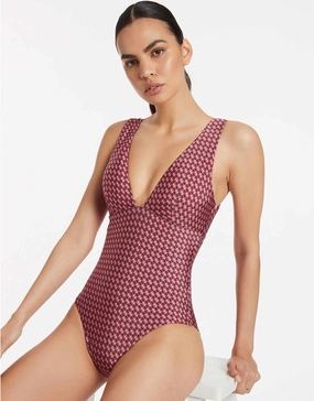 Lalita Plunge Swimsuit - Orchid