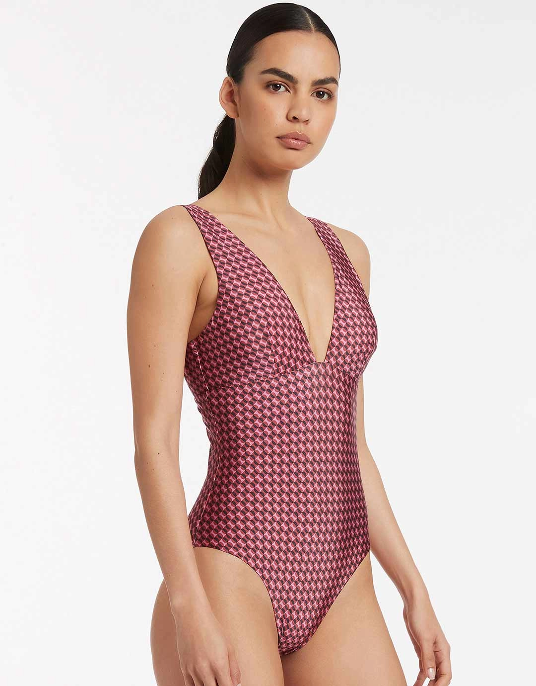 Lalita Plunge Swimsuit - Orchid