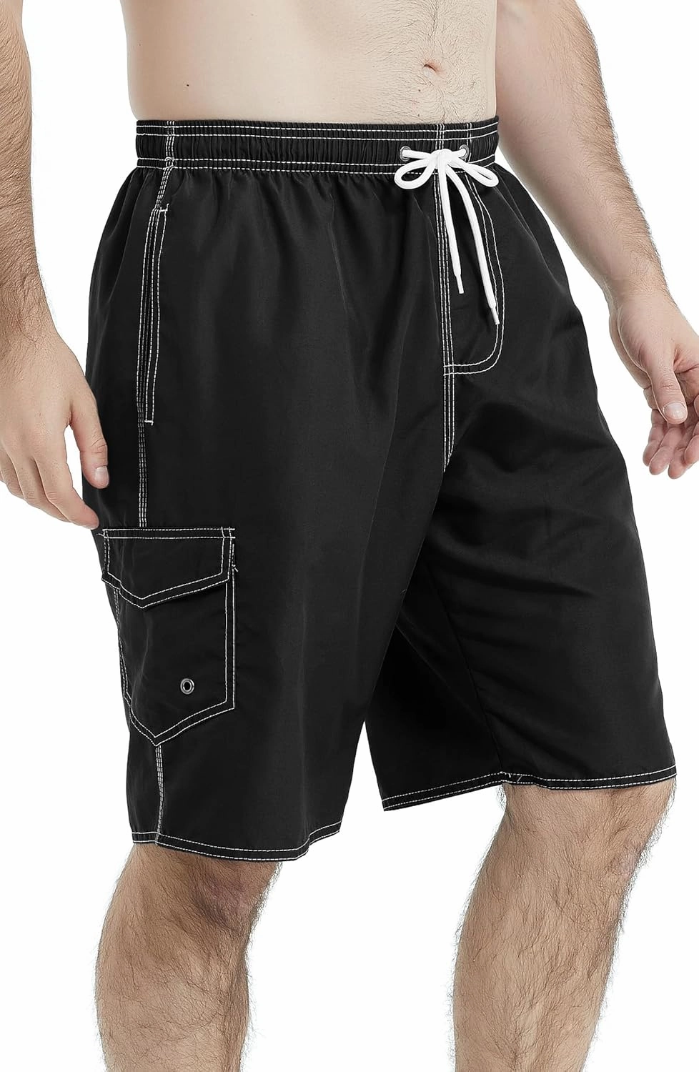 Landisun Mens Swim Trunks Board Shorts Swimsuit Swimwear Swim Shorts Bathing Suits Quick Dry with Mesh Lining