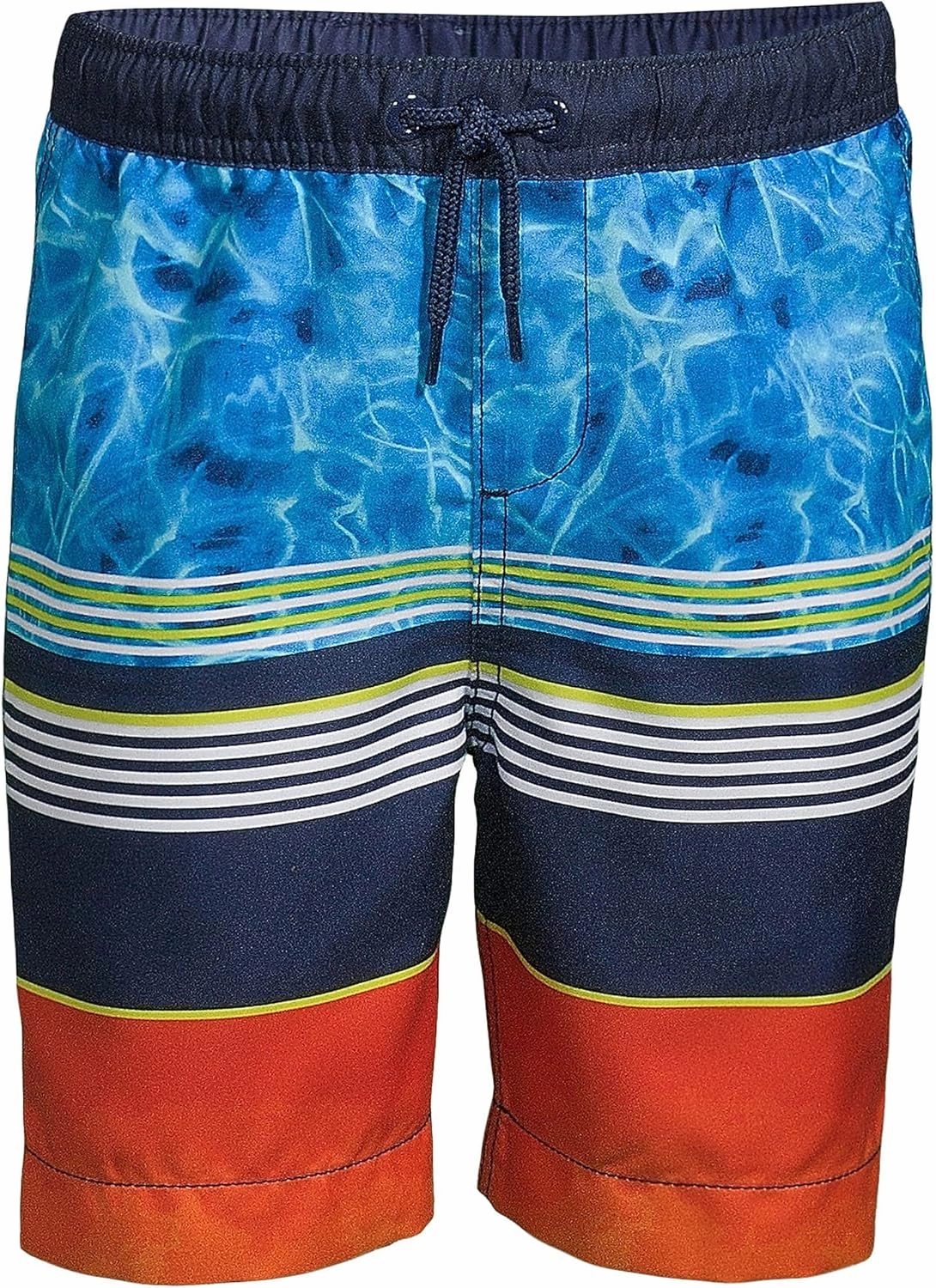 Lands' End Boys Husky Print Swim Trunks