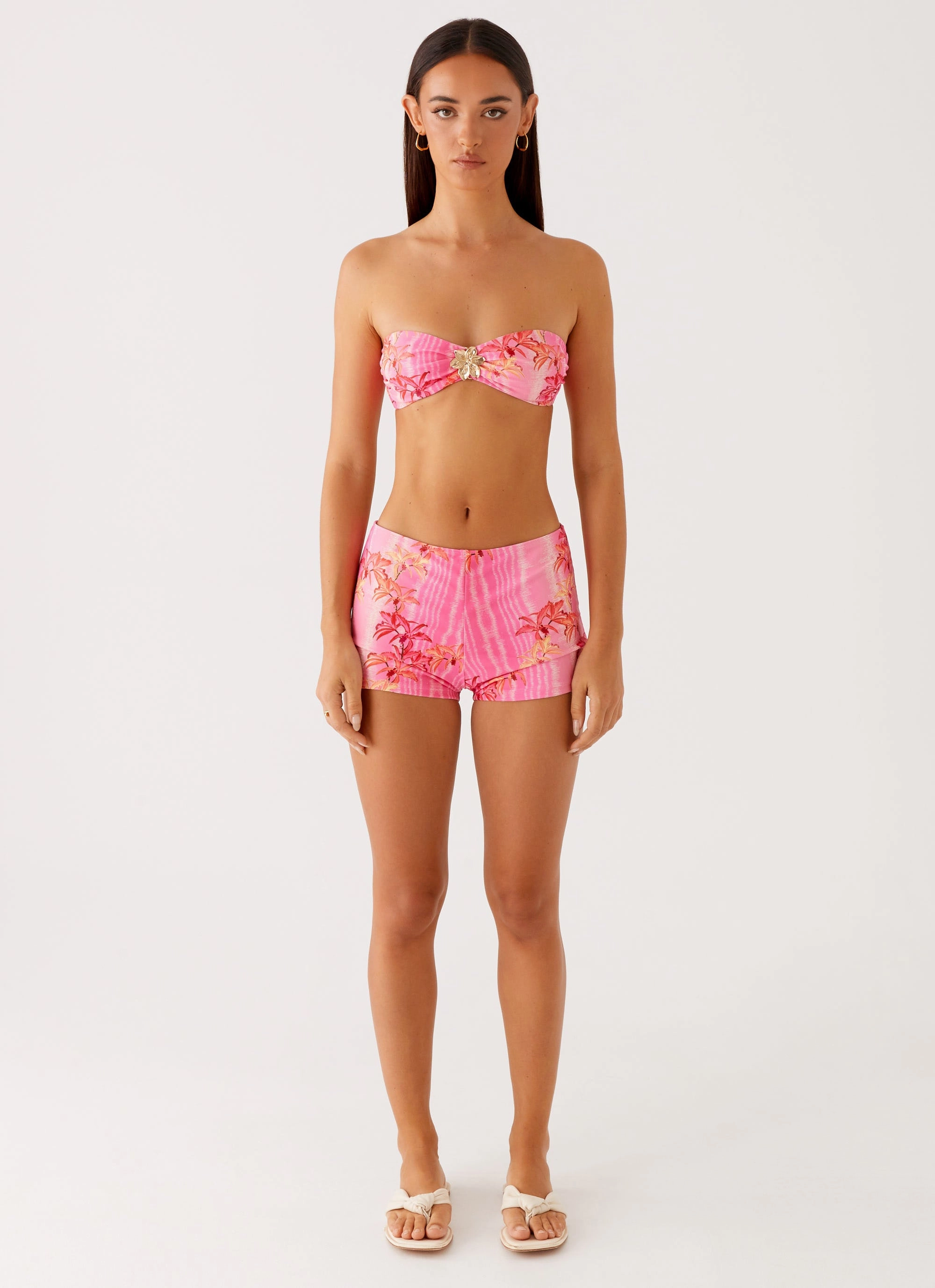 Layli Swim Shorts - Tropical Pink Print