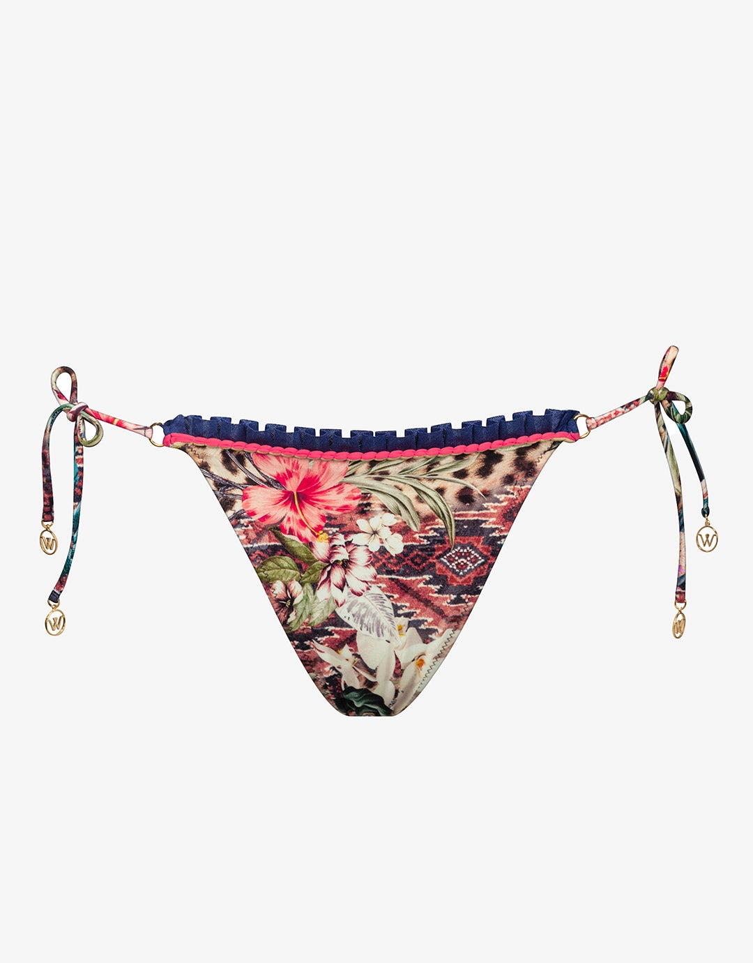 Leo Allures Tie Side Bikini Pant - Wild Tropics